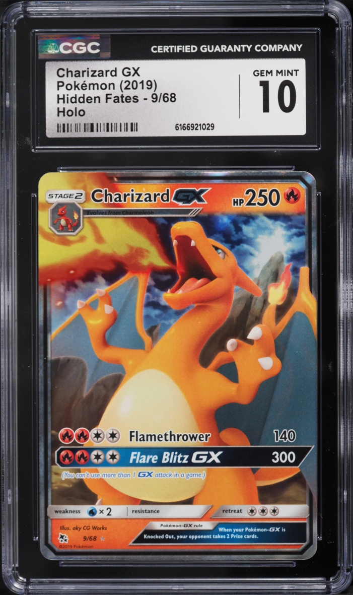 2019 Pokemon Sun & Moon Hidden Fates Charizard GX #9 CGC 10 GEM MINT
