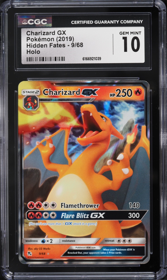 2019 Pokemon Sun & Moon Hidden Fates Charizard GX #9 CGC 10 GEM MINT