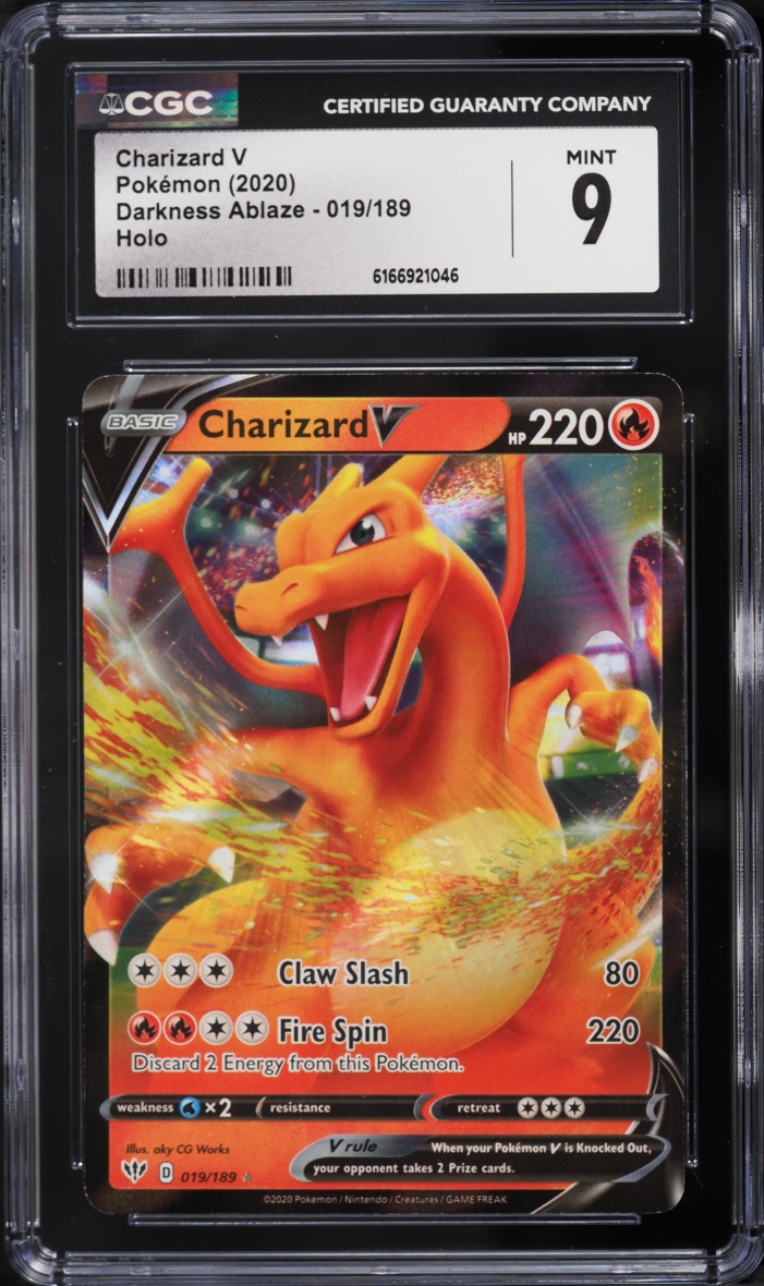 2020 Pokemon Sword & Shield Darkness Ablaze Charizard V #19 CGC 9 MINT