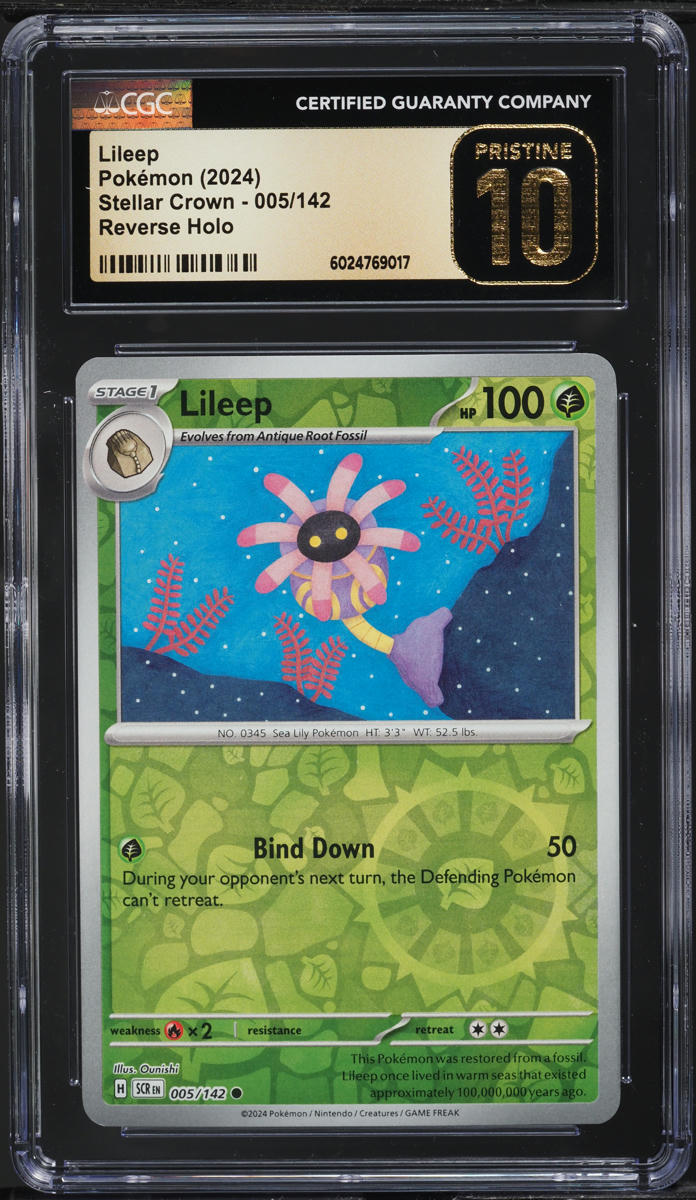 2024 Pokemon SV Stellar Crown Reverse Holo Lileep #5 CGC 10 PRISTINE