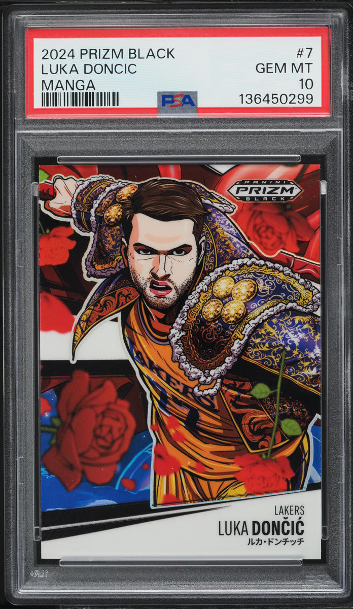 2024 Panini Prizm Black Manga Luka Doncic #7 PSA 10 GEM MINT