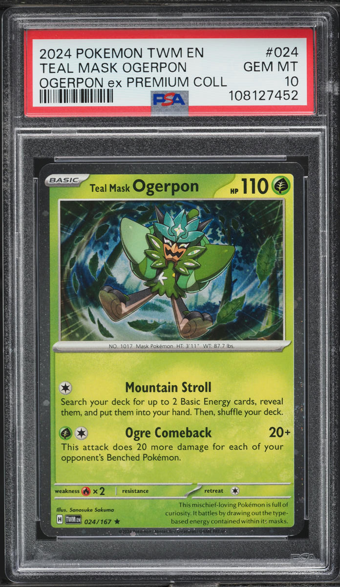 2024 Pokemon SV Twilight Masquerade Premium Collection Teal Mask Ogerpon #24 PSA 10 GEM