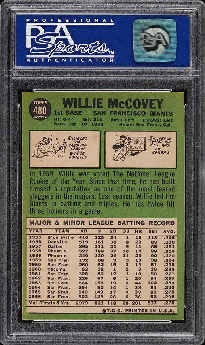 1967 Topps Willie McCovey #480 PSA 8 NM-MT