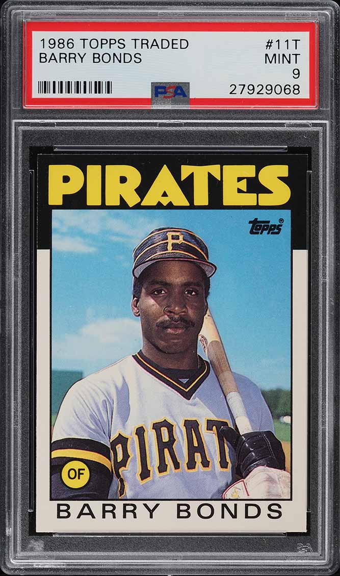 1986 Topps Traded Barry Bonds ROOKIE #11T PSA 9 MINT
