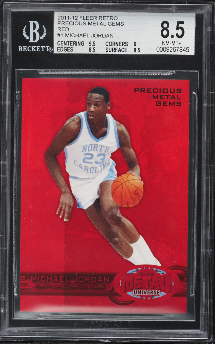 2011 Fleer Retro Precious Metal Gems PMG Red Michael Jordan /150 #PM-1 BGS 8.5 NM-MT+