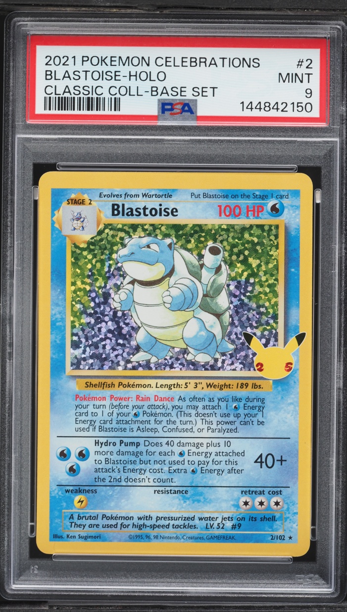 2021 Pokemon Sword & Shield Celebrations Classic Collection Holo Blastoise #2 PSA 9 MINT
