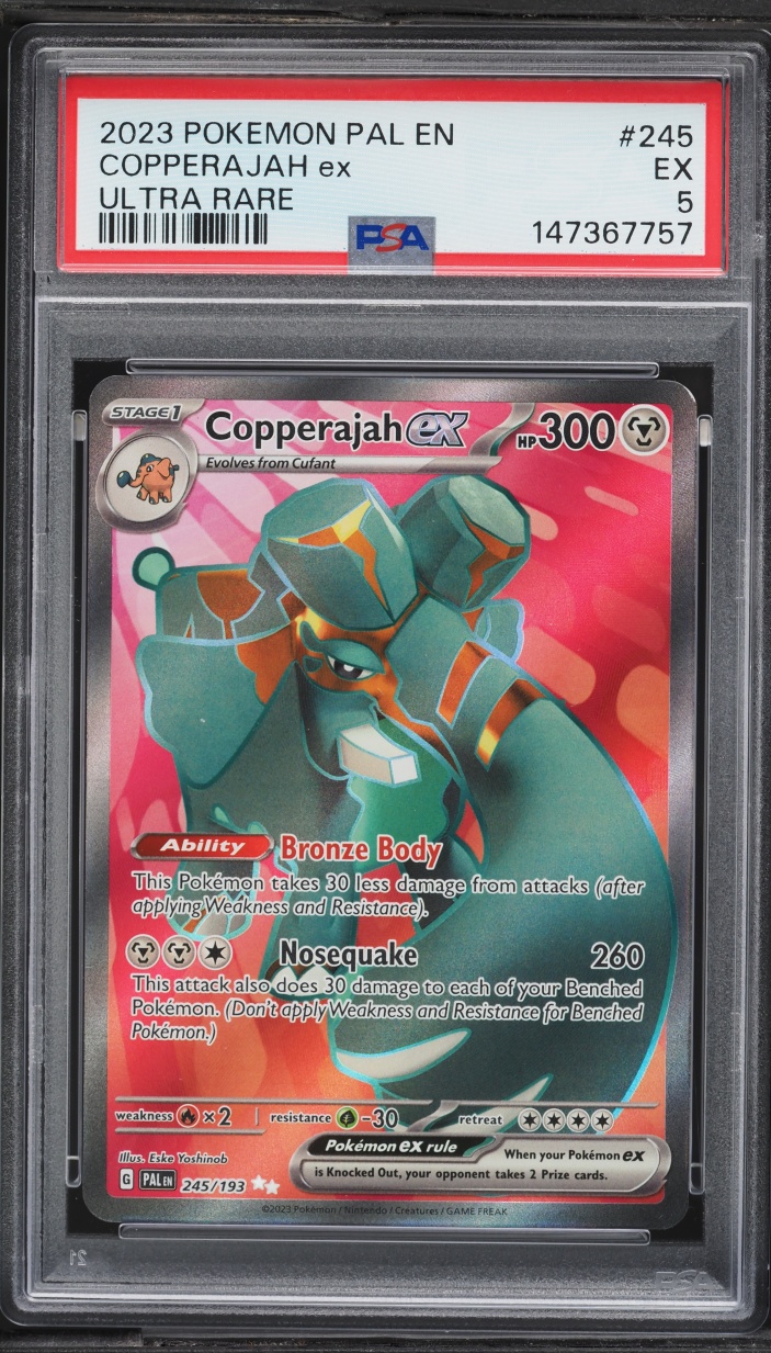 2023 Pokemon Scarlet & Violet Paldea Evolved Full Art Copperajah EX #245 PSA 5 EX
