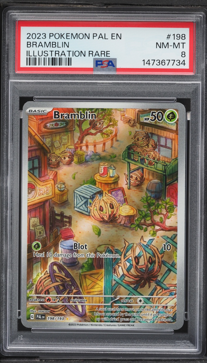 2023 Pokemon Scarlet & Violet Paldea Evolved IR Bramblin #198 PSA 8 NM-MT