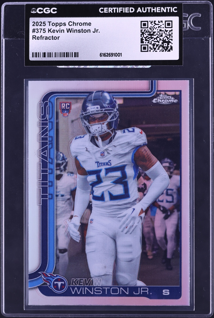 2025 Topps Chrome Refractor Kevin Winston Jr. ROOKIE #375 CGC AUTH