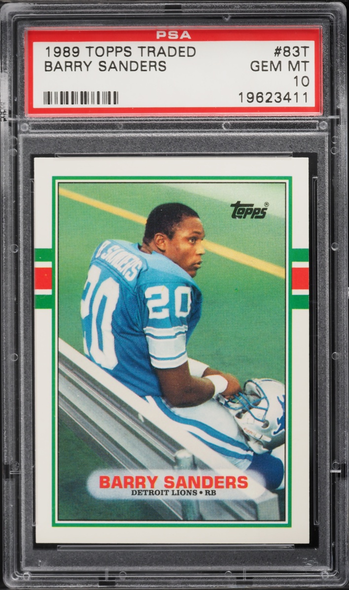 1989 Topps Traded Barry Sanders ROOKIE #83T PSA 10 GEM MINT