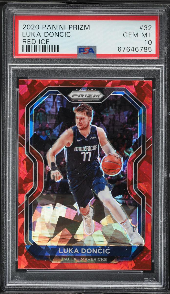 2020 Panini Prizm Red Ice Luka Doncic #32 PSA 10 GEM MINT