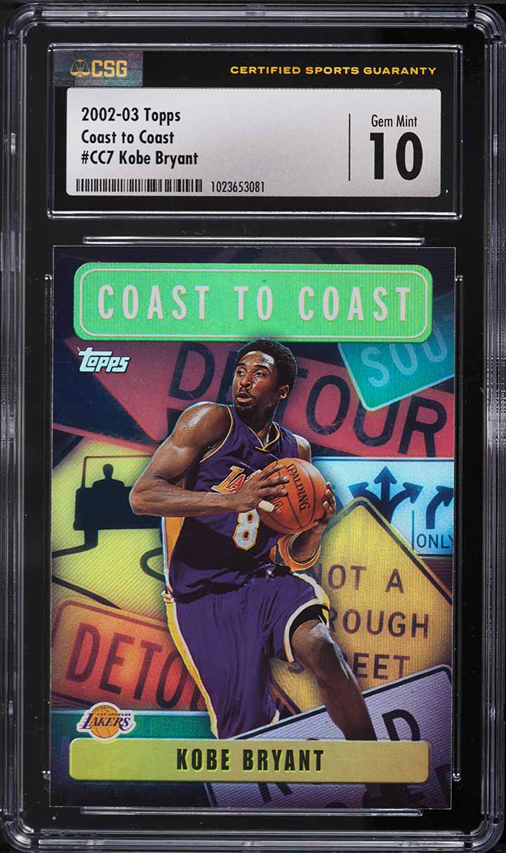 2002 Topps Coast To Coast Kobe Bryant #CC7 CSG 10 GEM MINT