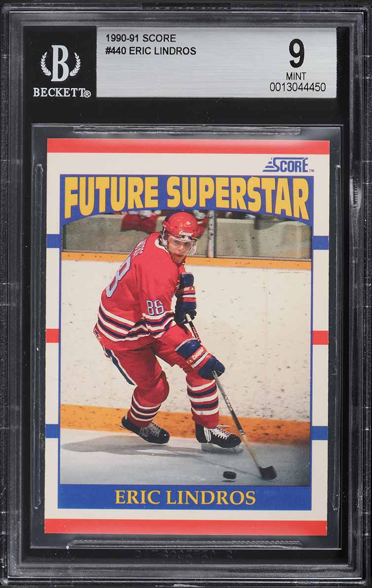 1990 Score Future Superstar Eric Lindros ROOKIE #440 PSA 7.5 NRMT+