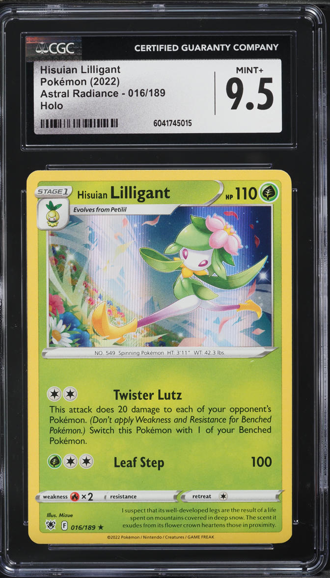 2022 Pokemon SWSH Astral Radiance Holo Hisuian Lilligant #16 CGC 9.5 MINT+