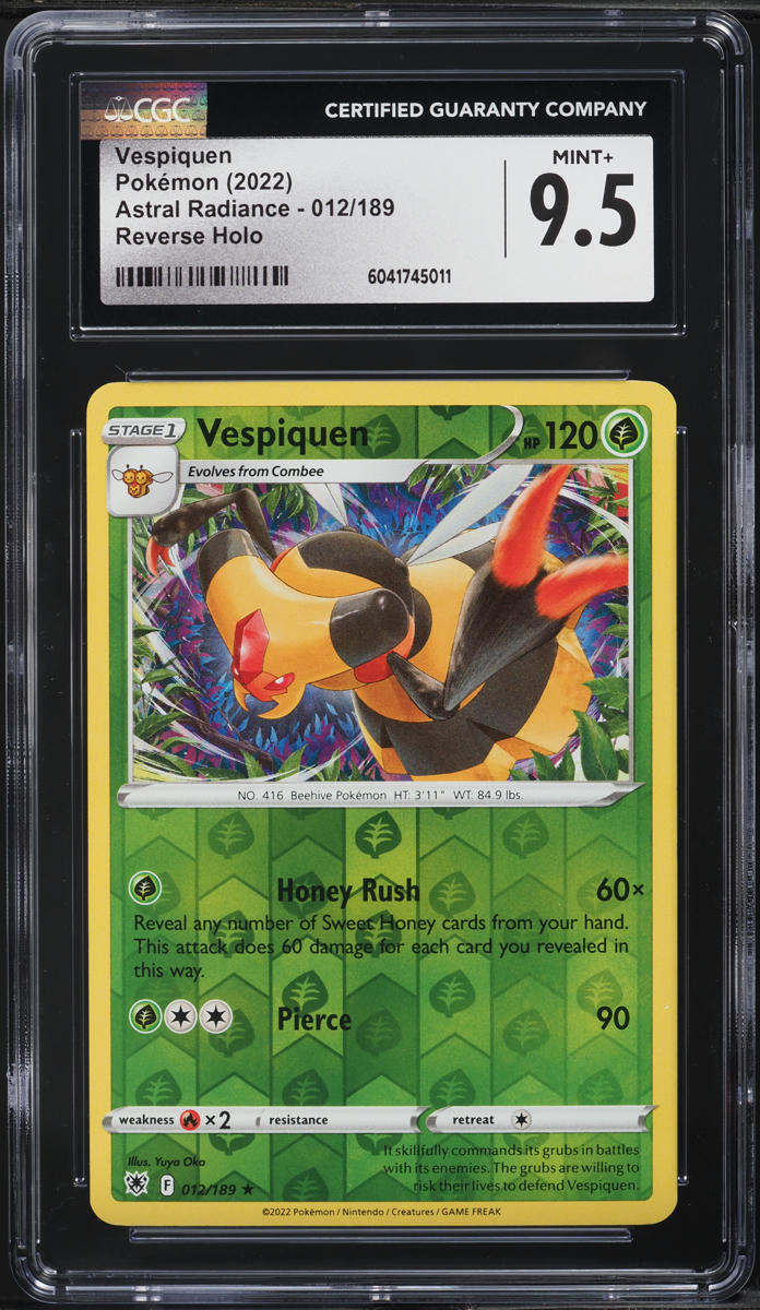 2022 Pokemon SWSH Astral Radiance Reverse Holo Vespiquen #012 CGC 9.5 MINT+