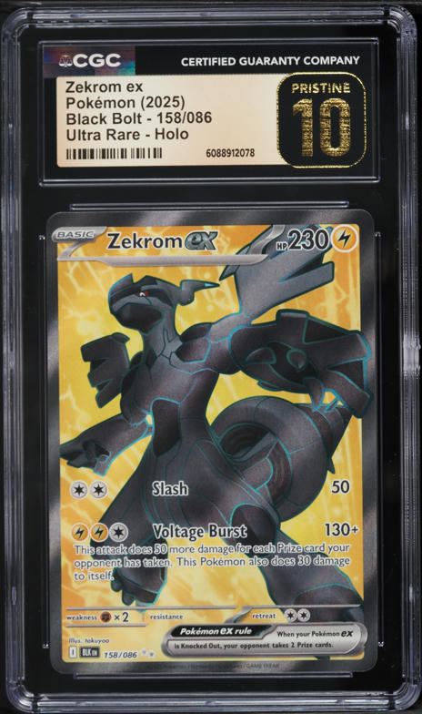 2025 Pokemon Scarlet & Violet Black Bolt Full Art Zekrom ex #158