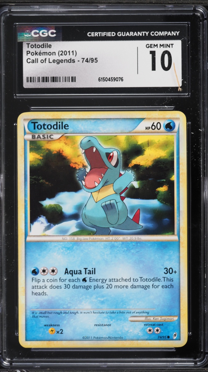 2011 Pokemon Call Of Legends Totodile #74 CGC 10 GEM MINT