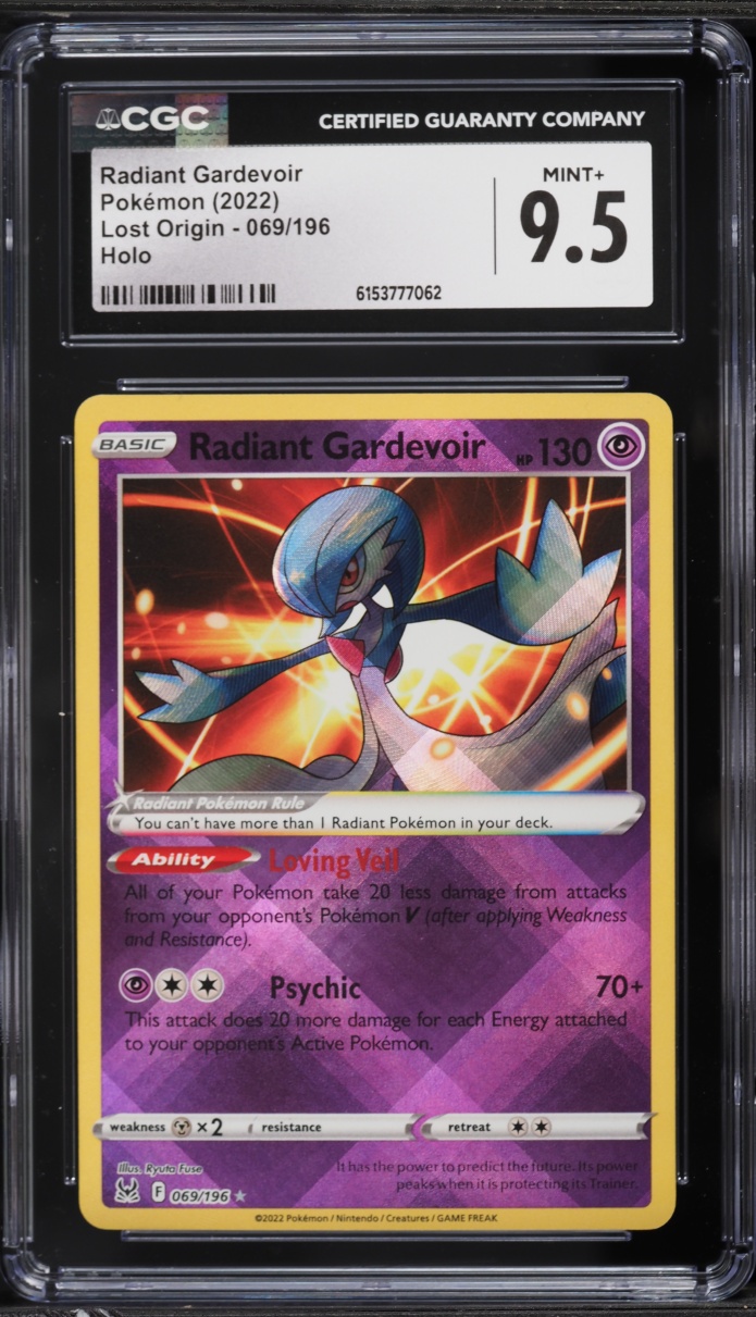2022 Pokemon Sword & Shield Lost Origin Holo Radiant Gardevoir #69 CGC 9.5 MINT+
