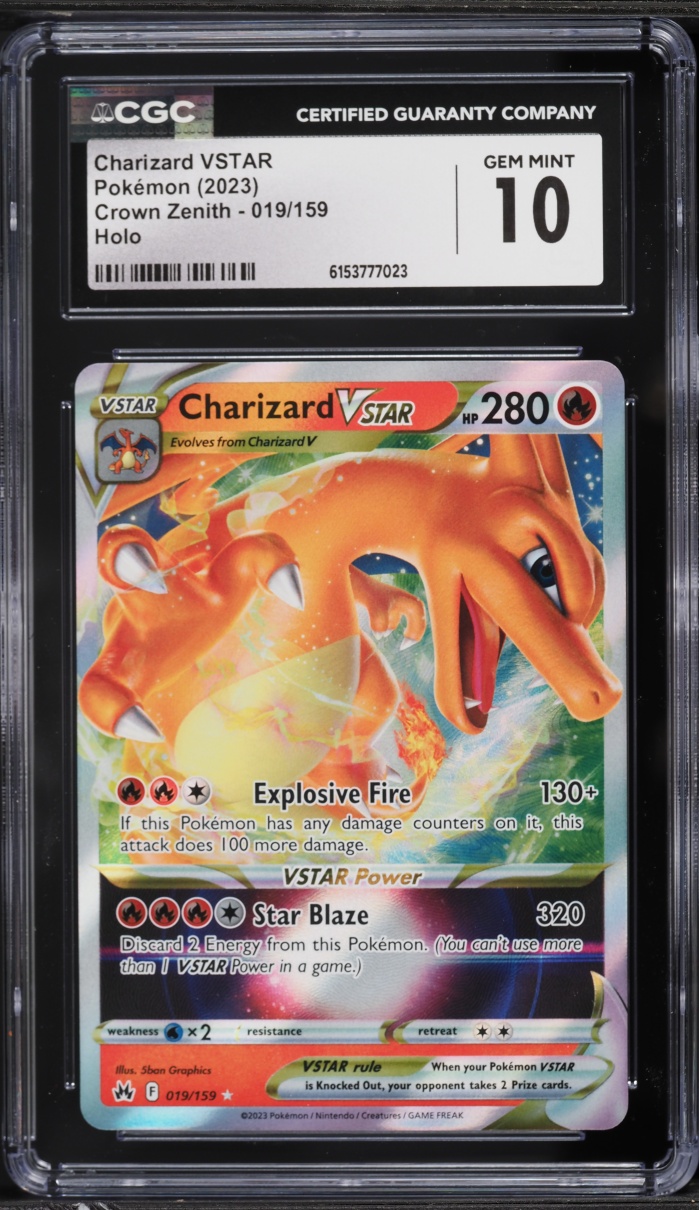 2023 Pokemon Sword & Shield Crown Zenith Holo Charizard VSTAR #19 CGC 10 GEM MINT
