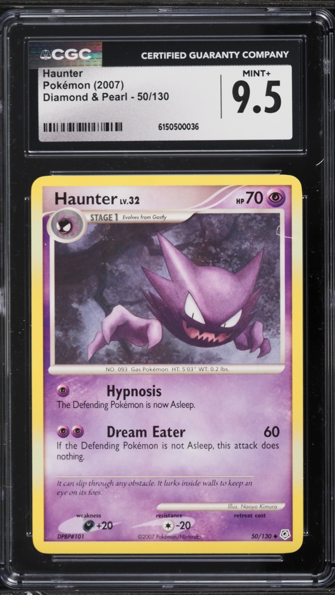 2007 Pokemon Diamond & Pearl Haunter #50 CGC 9.5 MINT+