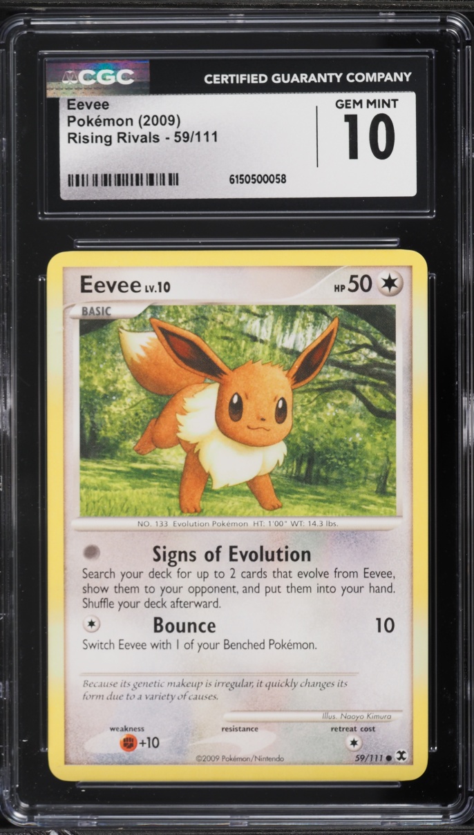 2009 Pokemon Platinum Rising Rivals Eevee #59 CGC 10 GEM MINT