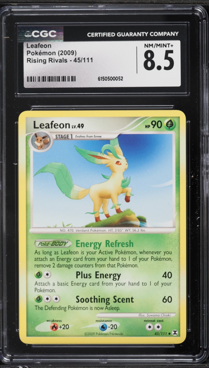 2009 Pokemon Platinum Rising Rivals Leafeon #45 CGC 8.5 NM-MT+