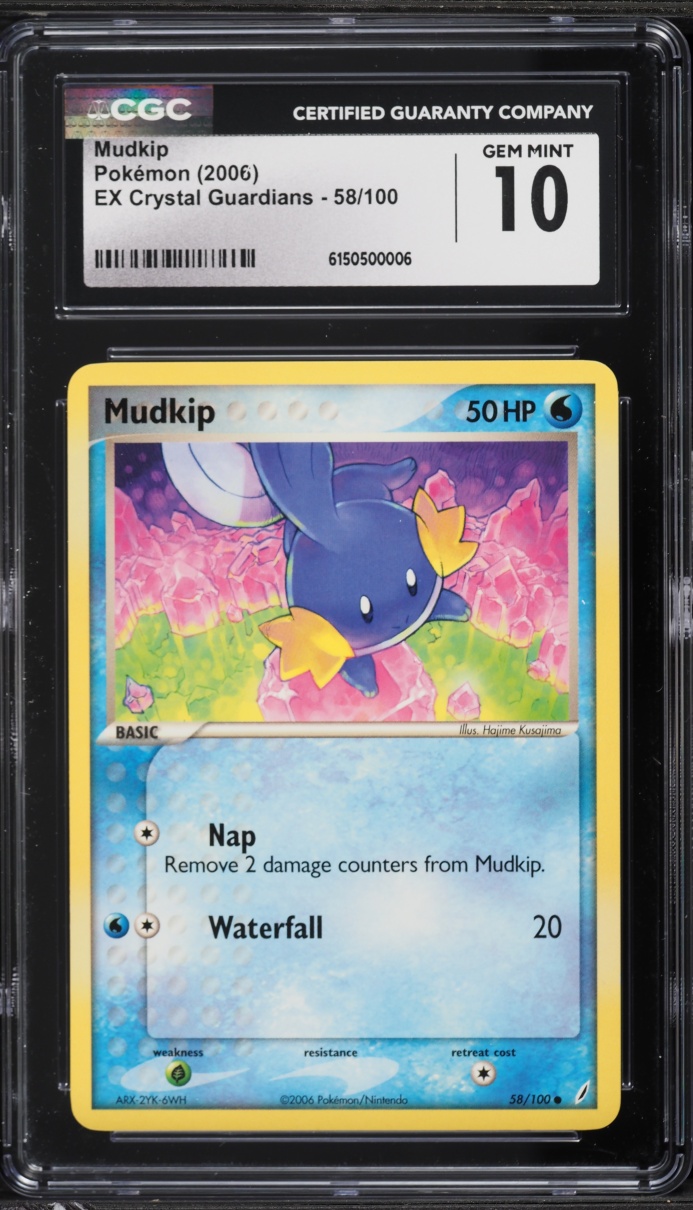 2006 Pokemon EX Crystal Guardians Mudkip #58 CGC 10 GEM MINT