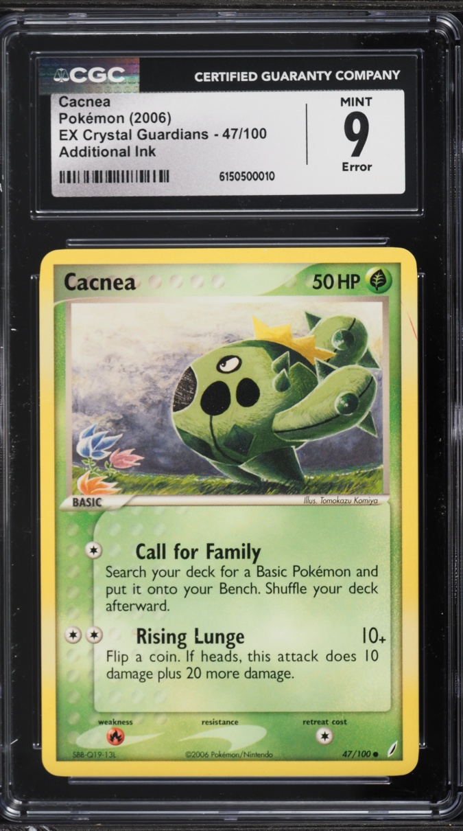 2006 Pokemon EX Crystal Guardians Cacnea #47 CGC 9 MINT