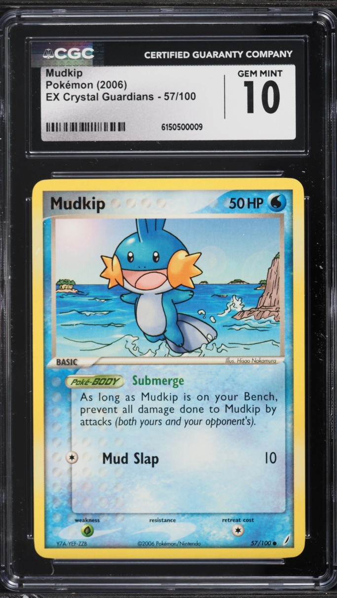 2006 Pokemon EX Crystal Guardians Mudkip #57 CGC 10 GEM MINT