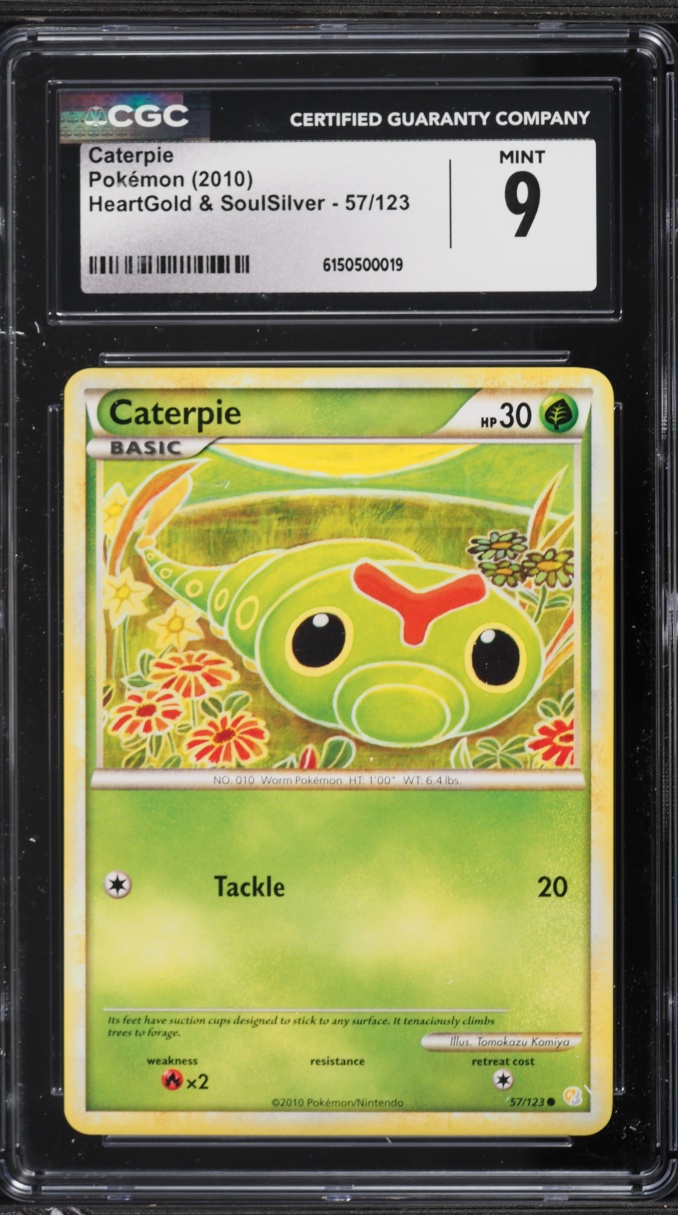 2010 Pokemon HeartGold & SoulSilver Caterpie #57 CGC 9 MINT