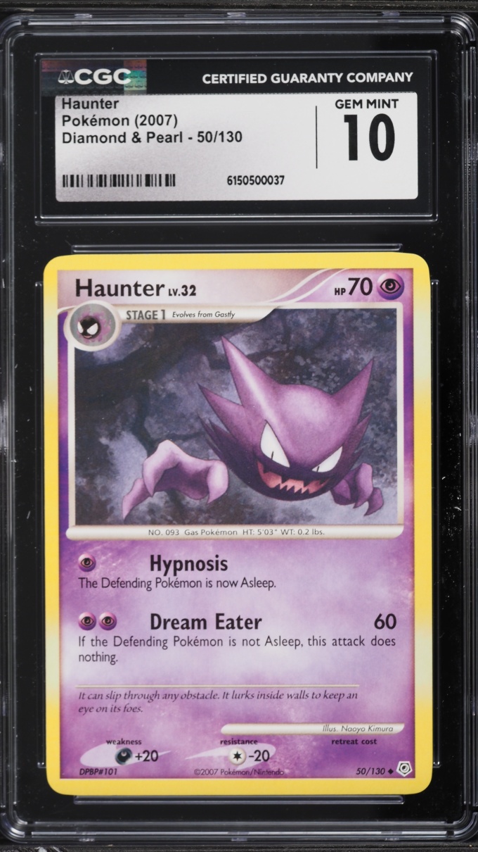 2007 Pokemon Diamond & Pearl Haunter #50 CGC 10 GEM MINT