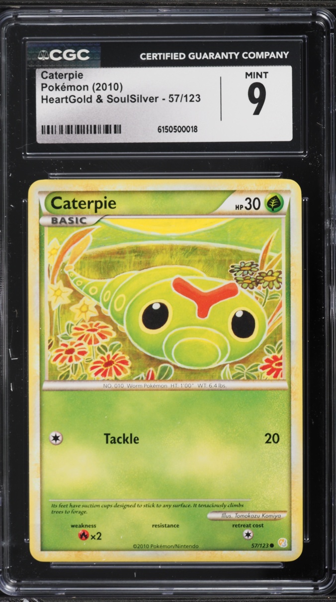 2010 Pokemon HeartGold & SoulSilver Caterpie #57 CGC 9 MINT