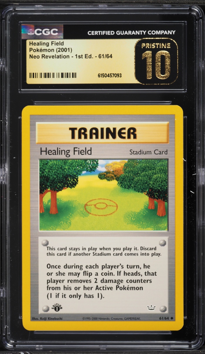 2001 Pokemon Neo Revelation 1st Edition Healing Field #61 CGC 10 PRISTINE