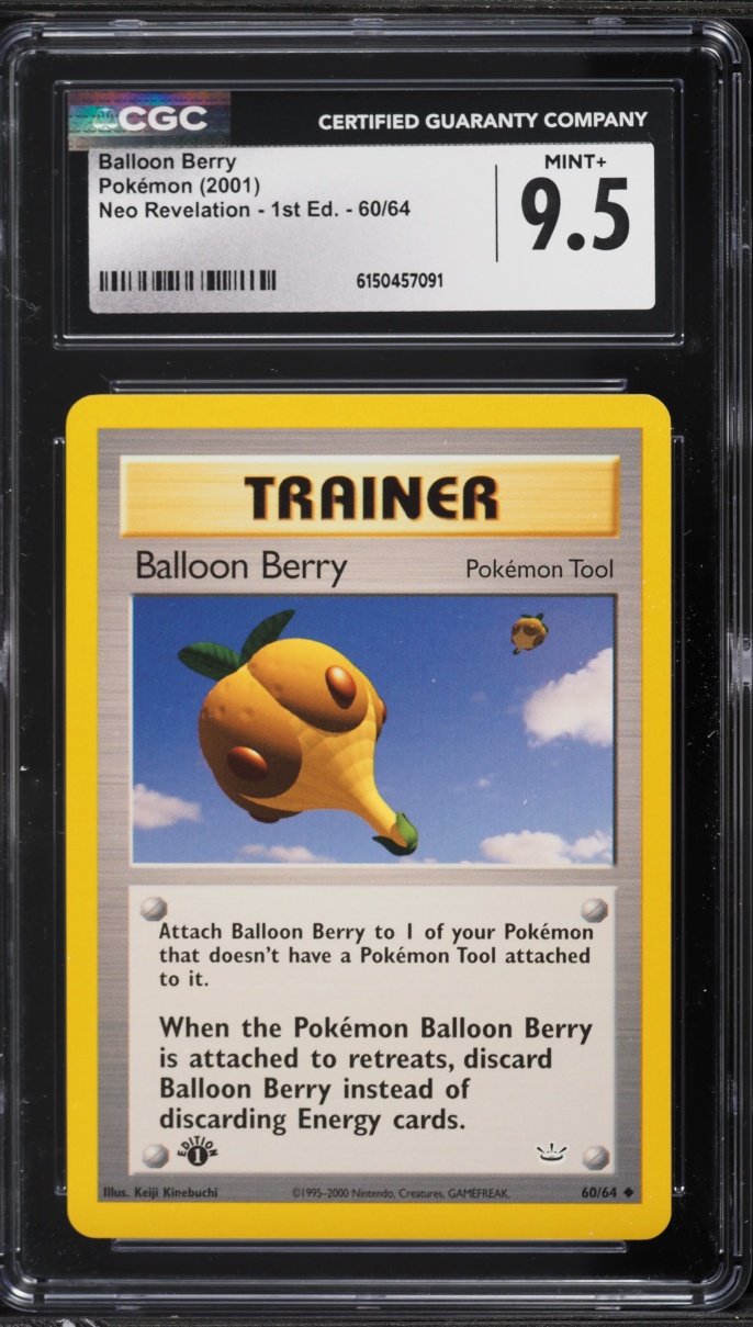 2001 Pokemon Neo Revelation 1st Edition Balloon Berry #60 CGC 9.5 MINT+