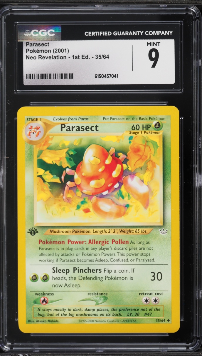 2000 Pokemon Neo Genesis 1st Edition Parasect #35 CGC 9 MINT