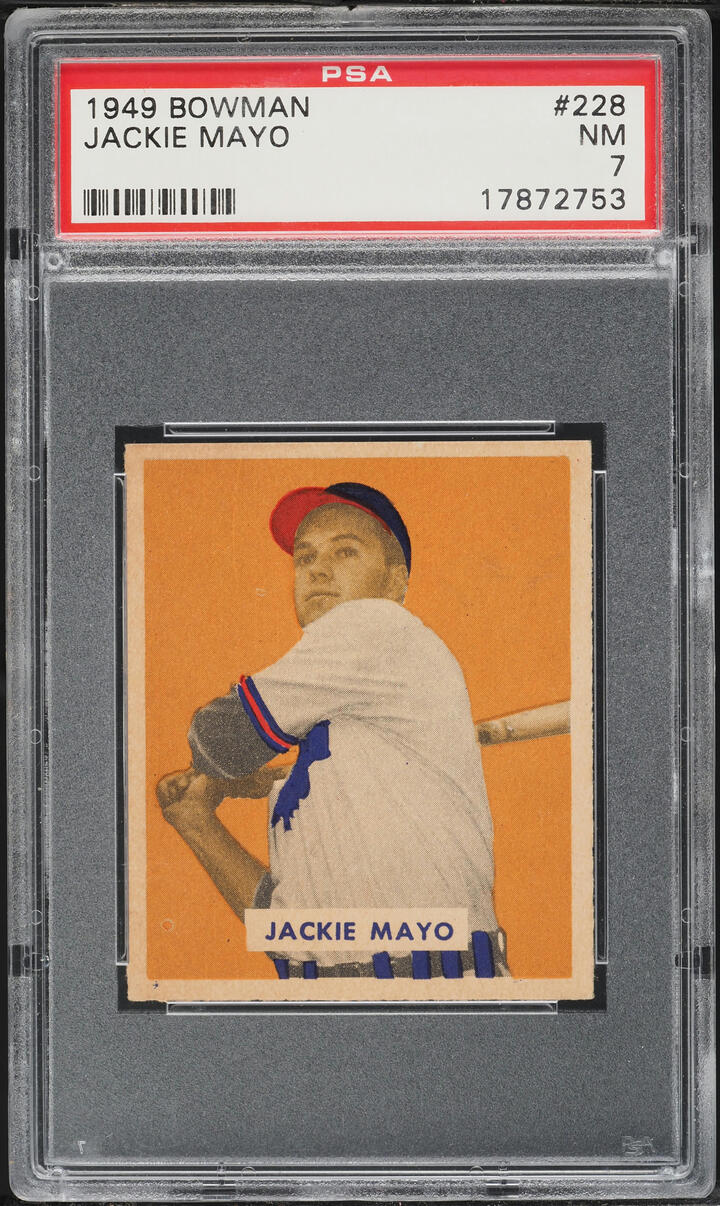 1949 Bowman Jackie Mayo #228 PSA 7 NRMT