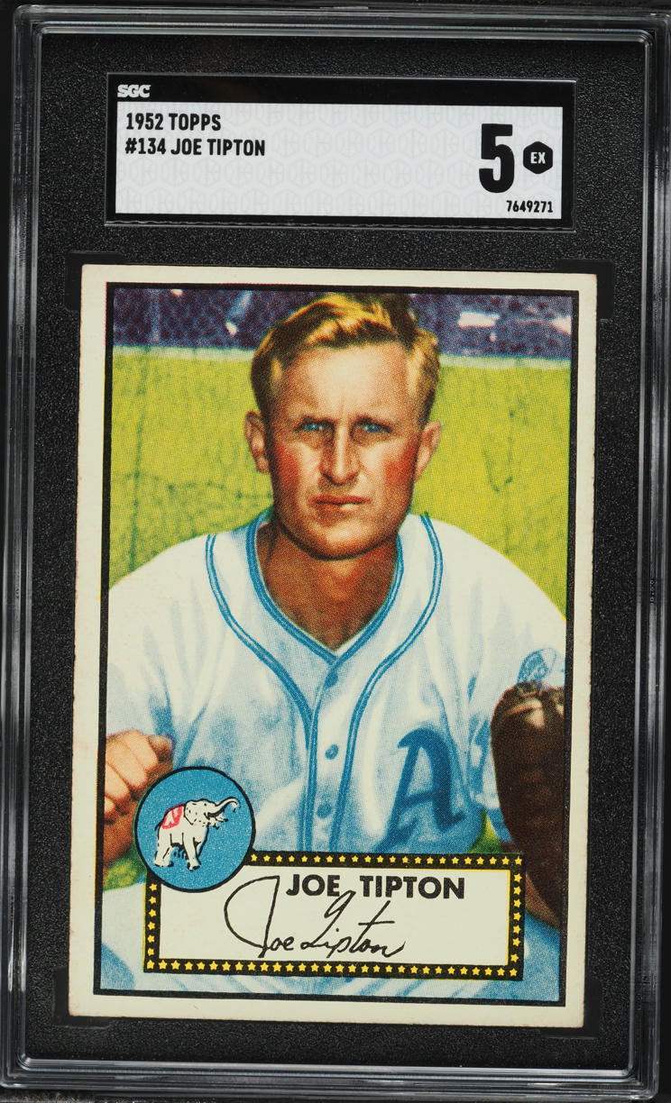 1952 Topps Joe Tipton #134 SGC 5 EX