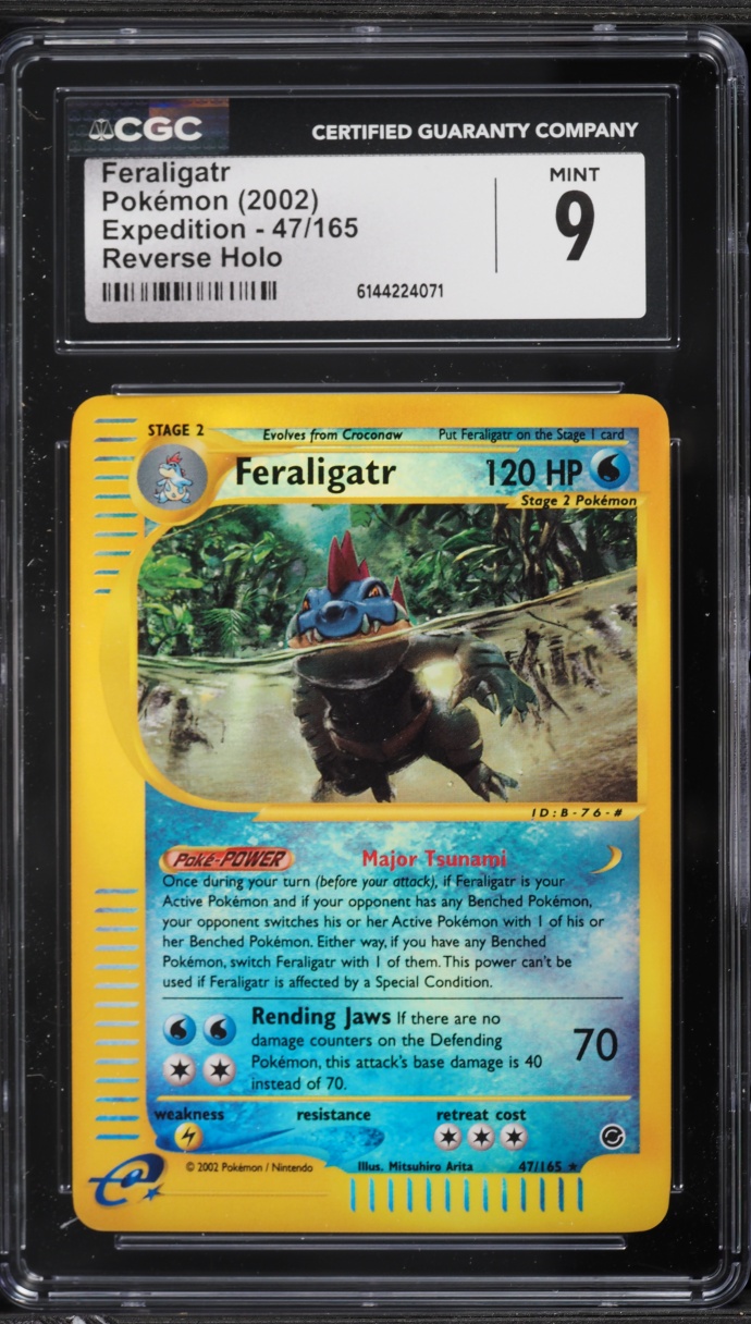 2002 Pokemon Expedition Reverse Holo Feraligatr #47 CGC 9 MINT