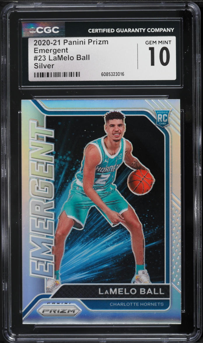 2020 Panini Prizm Emergent Silver LaMelo Ball ROOKIE #23 CGC 10 GEM MINT