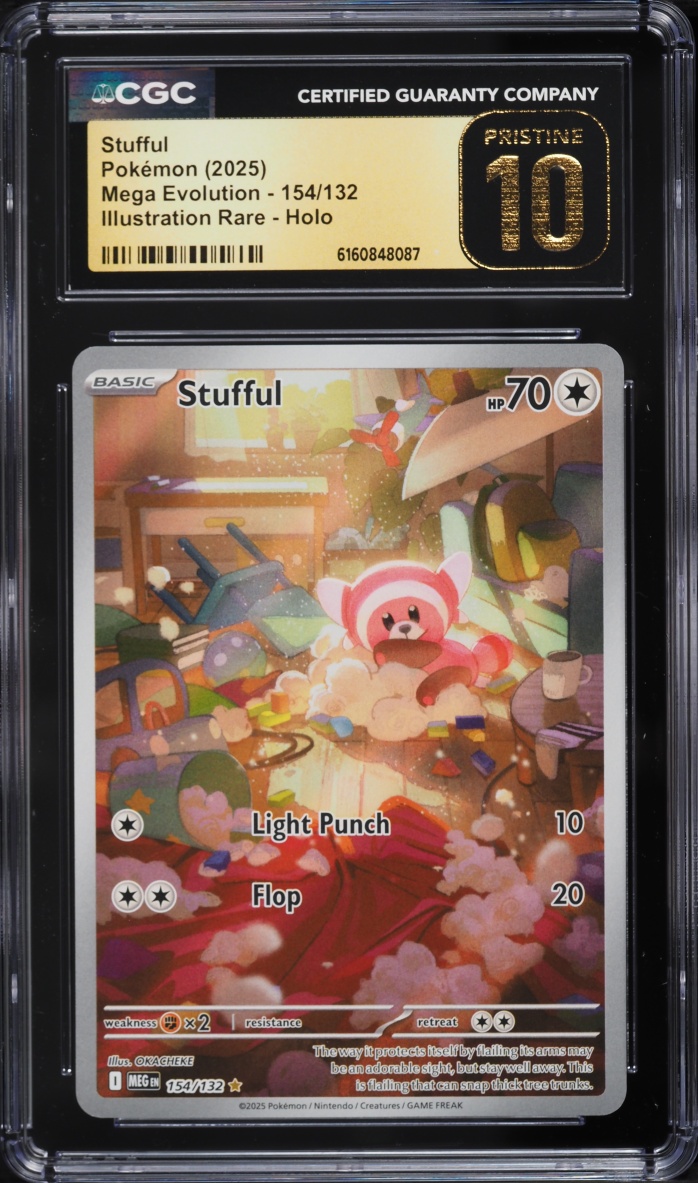 2025 Pokemon Mega Evolution IR Stufful #154 CGC 10 PRISTINE