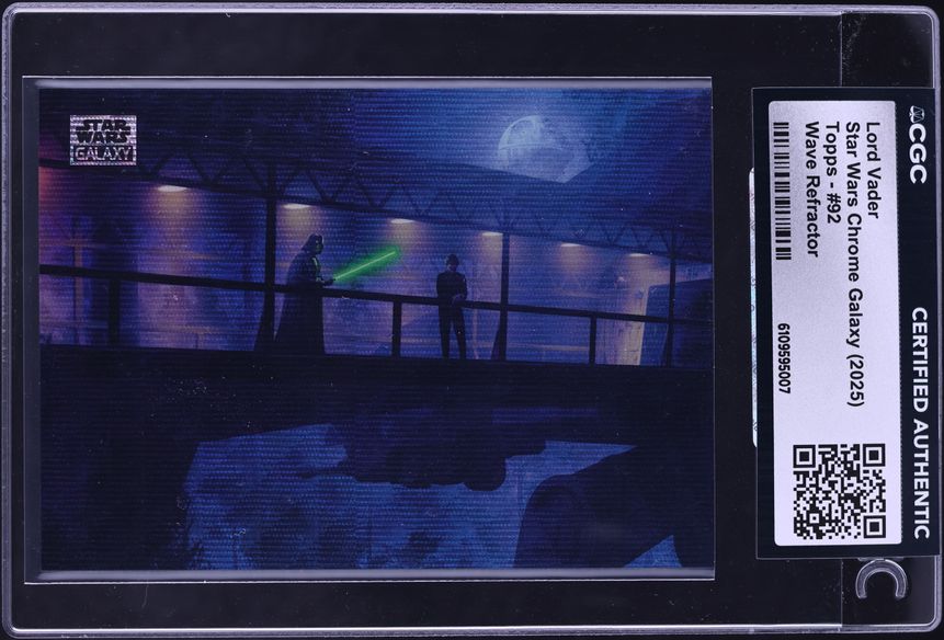 Lord Vader WAVE REFRACTOR trading card from 2025 Topps 2025 Topps Chrome Star Wars Galaxy