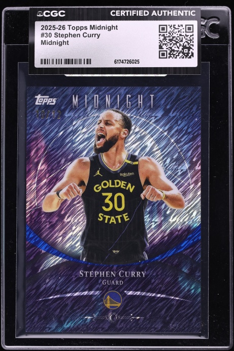 2025 Topps Midnight Midnight Stephen Curry /12 #30 CGC AUTH