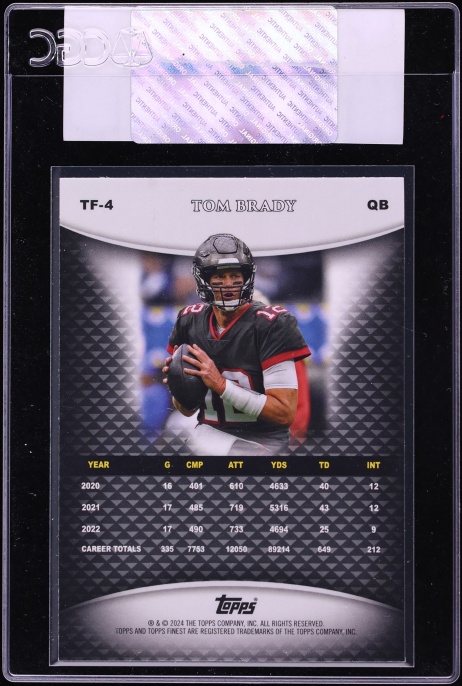 2024 Finest Team Finest Purple Refractor Tom Brady /125 #TF-4 CGC AUTH
