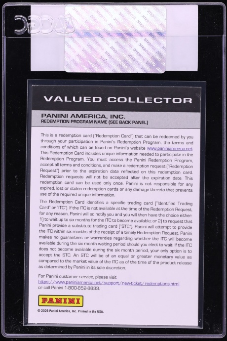 2025 National Treasures Redemption Cards Signatures Gold Auto Tyler Shough #10 CGC AUTH