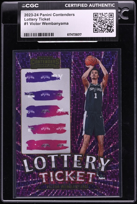 2023 Panini Contenders Lottery Ticket Victor Wembanyama ROOKIE #1 CGC AUTH