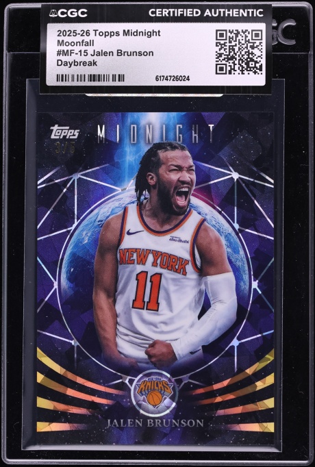 2025 Topps Midnight Moonfall Daybreak Jalen Brunson /5 #MF-15 CGC AUTH