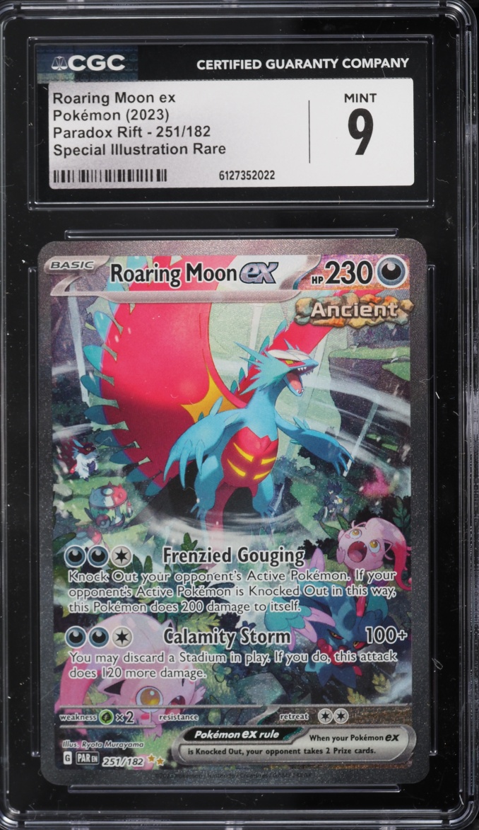 2023 Pokemon Scarlet & Violet Paradox Rift SIR Roaring Moon Ex #251 CGC 9 MINT