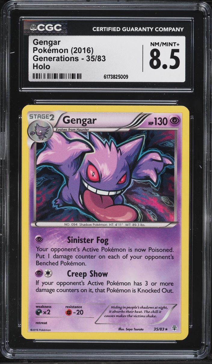 2016 Pokemon XY Generations Holo Gengar #35 CGC 8.5 NM-MT+