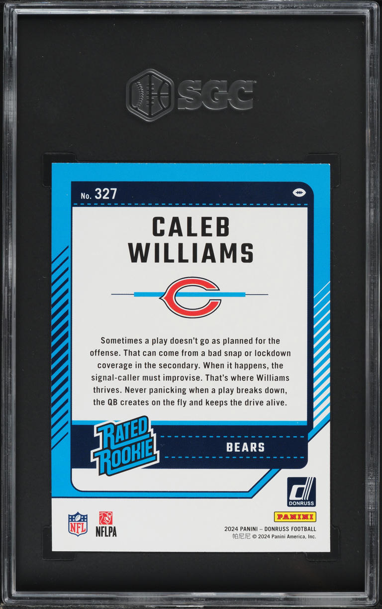 2024 Donruss Football Caleb Williams ROOKIE #327 SGC 9 MINT