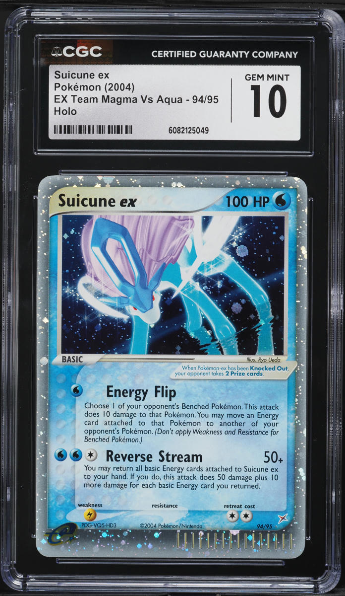 2004 Pokemon EX Team Magma Vs Aqua Holo Suicune ex #94 CGC 10 GEM MINT